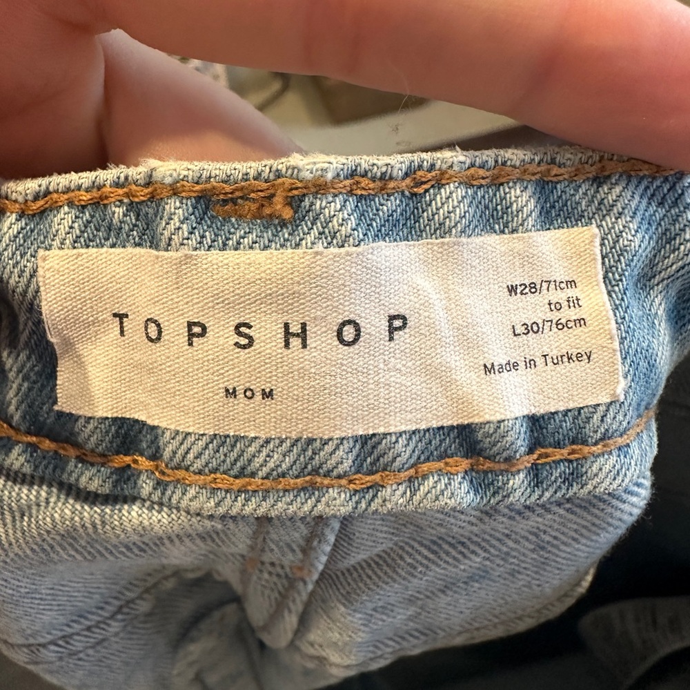 Topshop Denim Blue Mom Jeans
